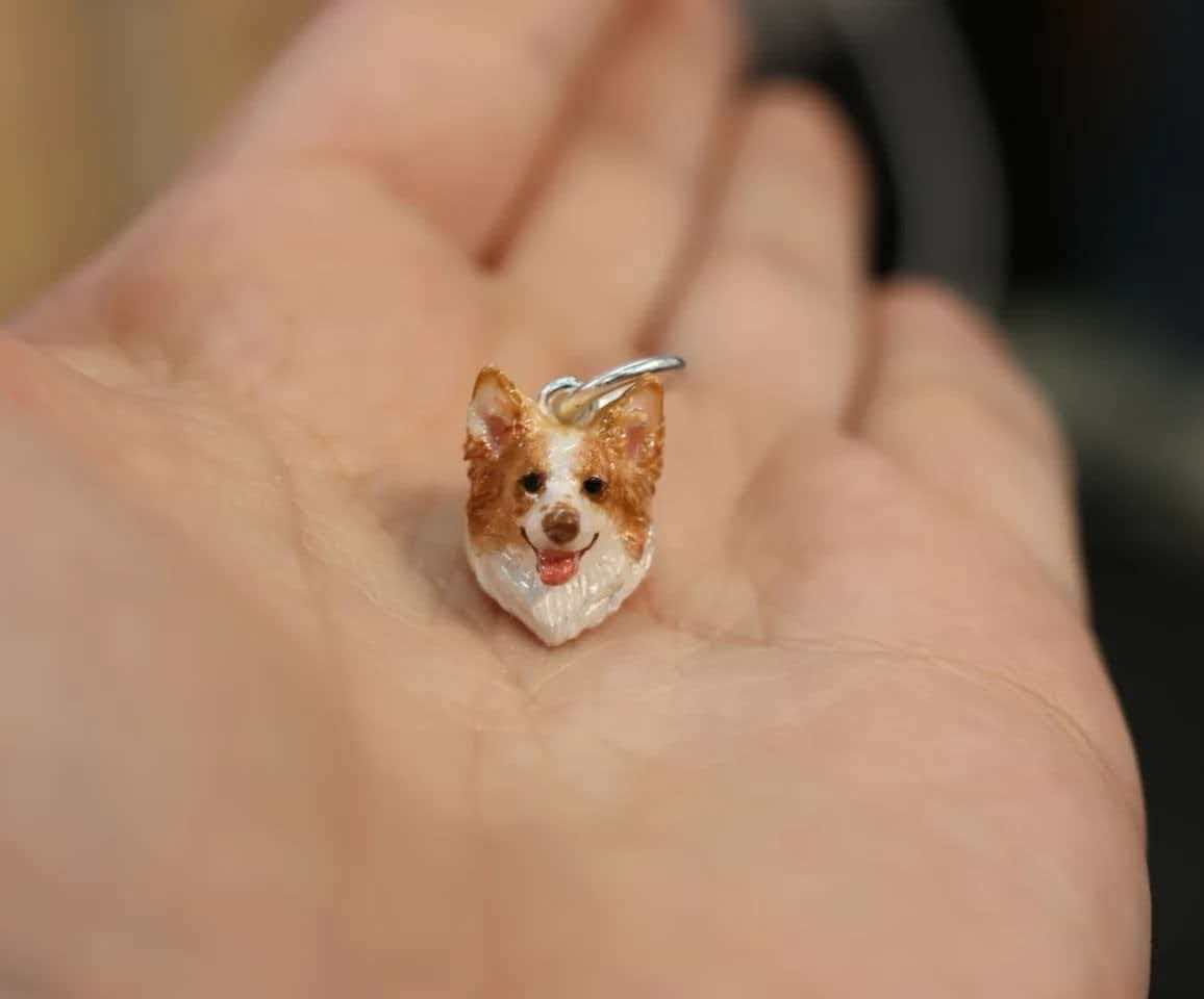 Finished custom pet pendant