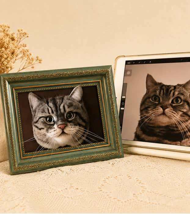 Custom pet wool felt keepsake made from photo