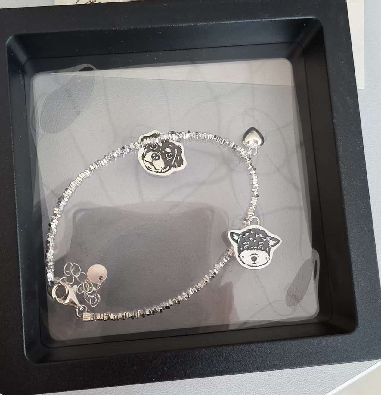 Finished custom pet memorial bracelet
